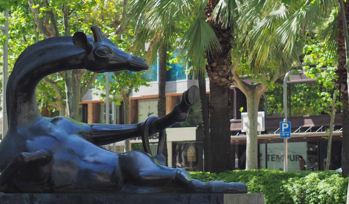 Beeld op Rambla Catalunya