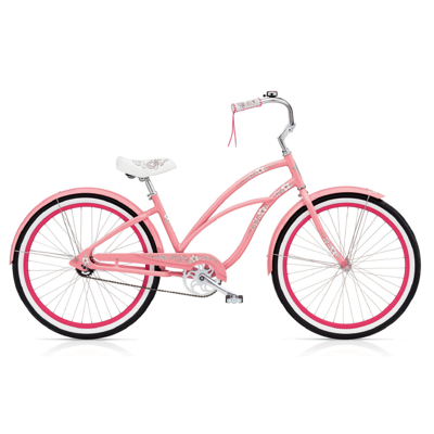 Huur een leuke roze beachcruiser in Barcelona